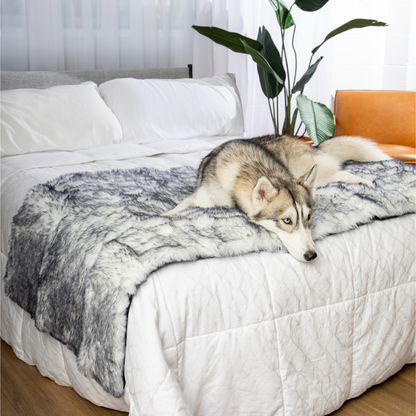 PupProtector™ Luxe Extra-Soft Waterproof Bed Runner with Arctic Fox Design