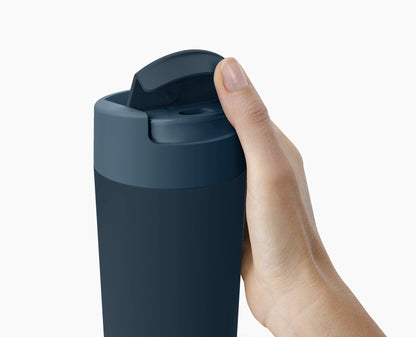 Sipp™ Grote Blauwe Reisbeker met Hygienische Deksel 454ml voor Comfortabele Drinkervaring