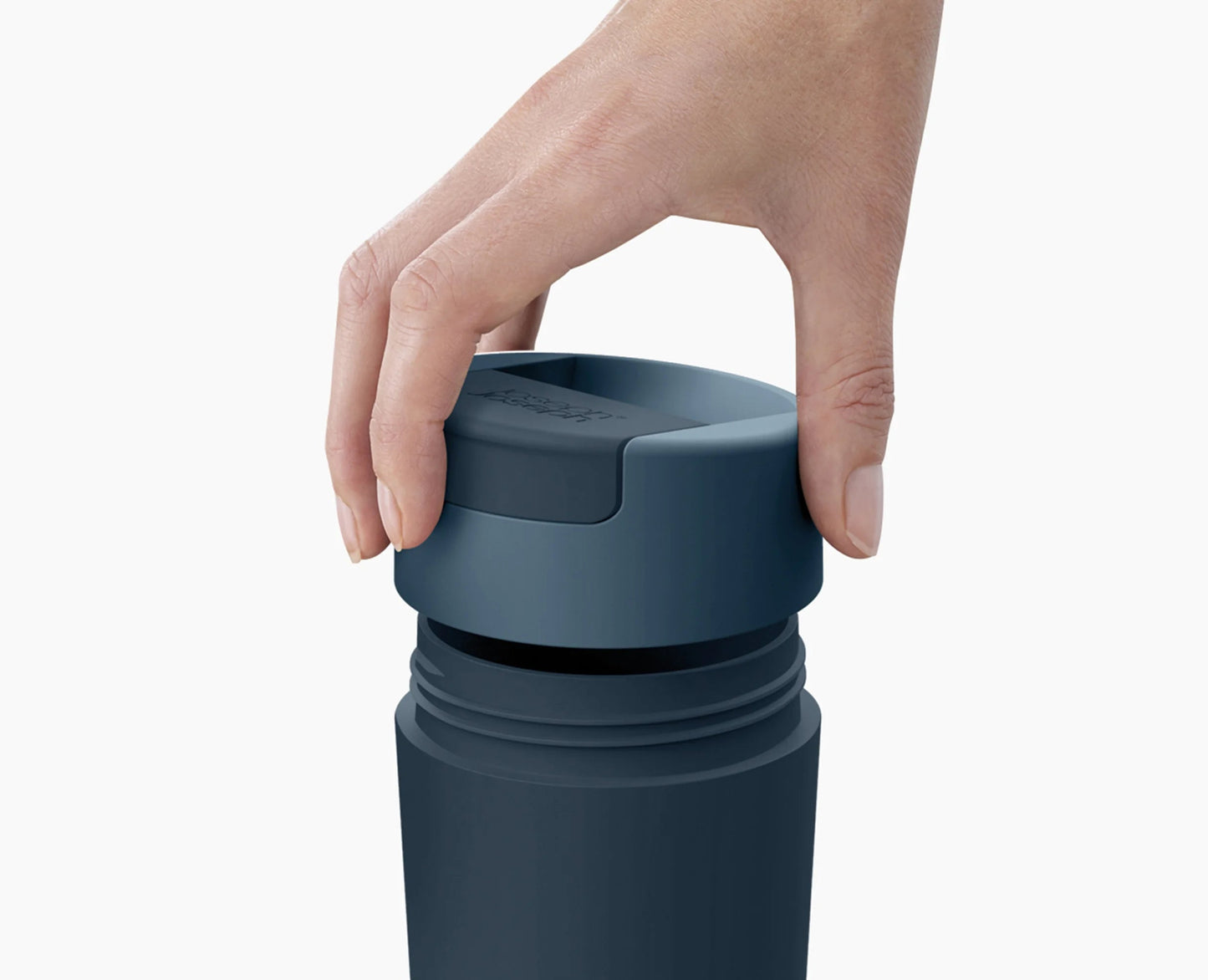Sipp™ Grote Blauwe Reisbeker met Hygienische Deksel 454ml voor Comfortabele Drinkervaring