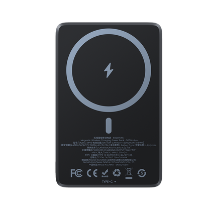 Compact Portable Charger 5000mAh - Ultra-Slim Fast Charging Power Bank