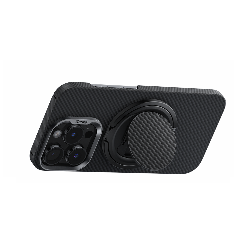 MagSafe Phone Grip and Stand - Aramid Fiber PopSocket with Magnetic Mount
