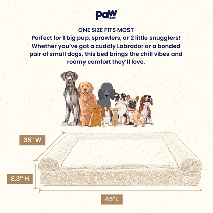 PupLuxe™ 3-Bolster Komfortabler Hundeplatz - Cremiges Bouclé Design