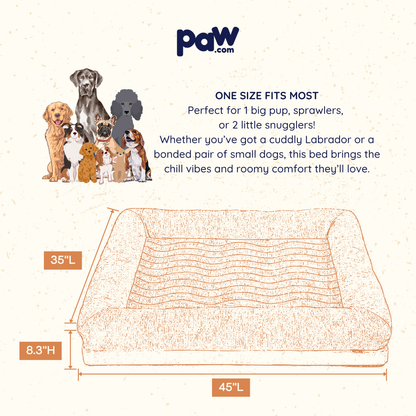 PupChill™ Arctic Sand Cooling Dog Bed with 4 Bolsters for Ultimate Comfort