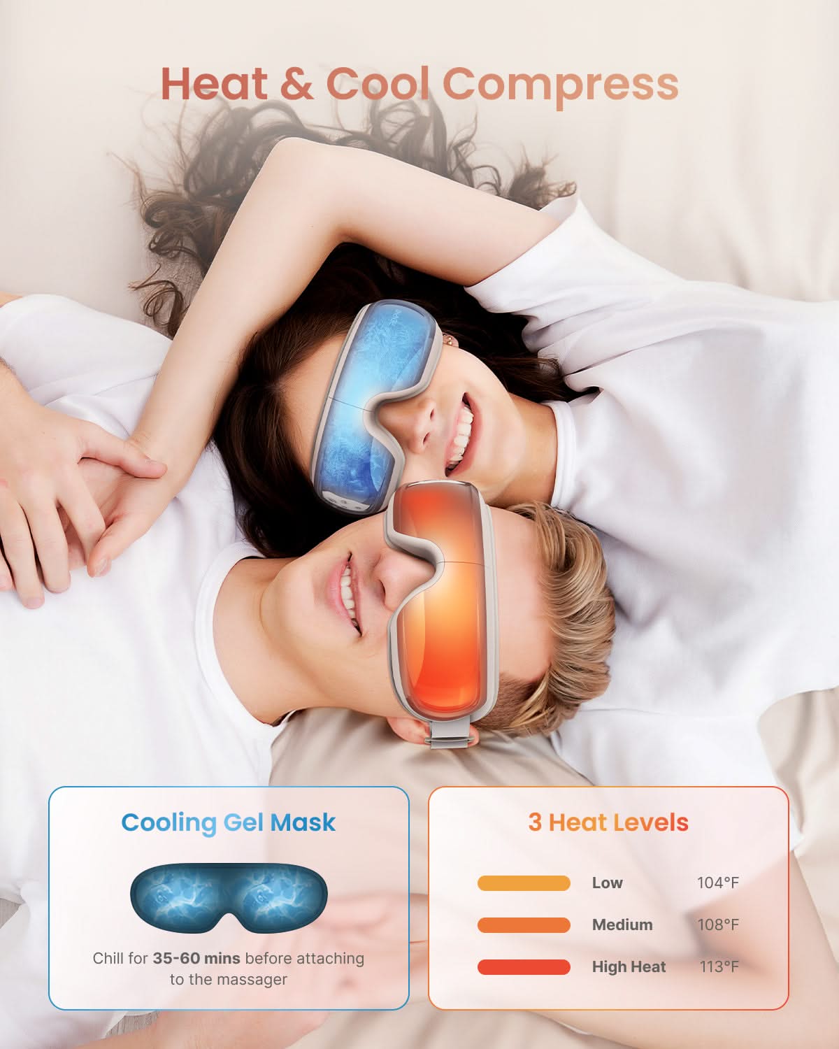 Eyeris 3 Rosé - Massaggiatore per gli occhi per un sollievo e relax eleganti