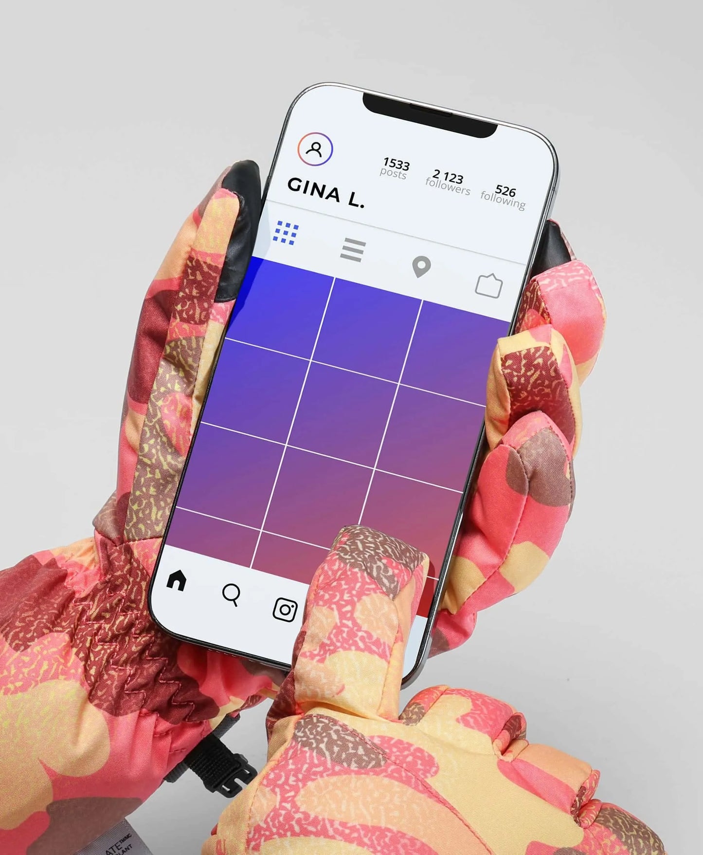 Kyoto Women's Colorprint Heated Lightweight Gloves