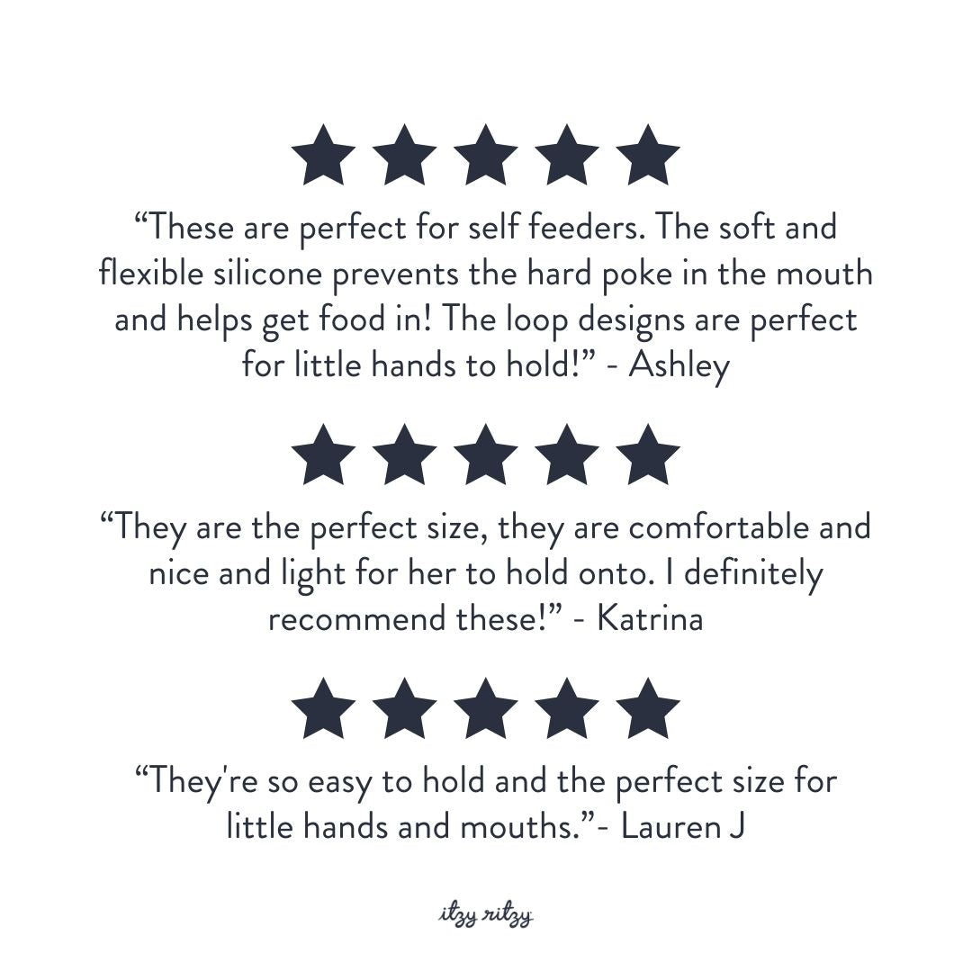 Sweetie Spoons™ - Set of Baby Silicone Fork and Spoon