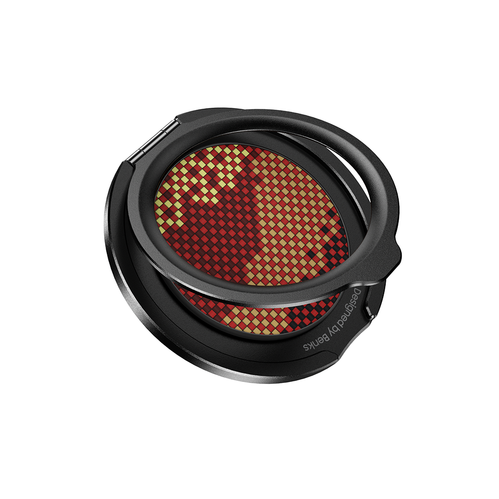 Magnetic Metal Phone Ring Grip and Stand - Adjustable Finger Holder for Secure Grip