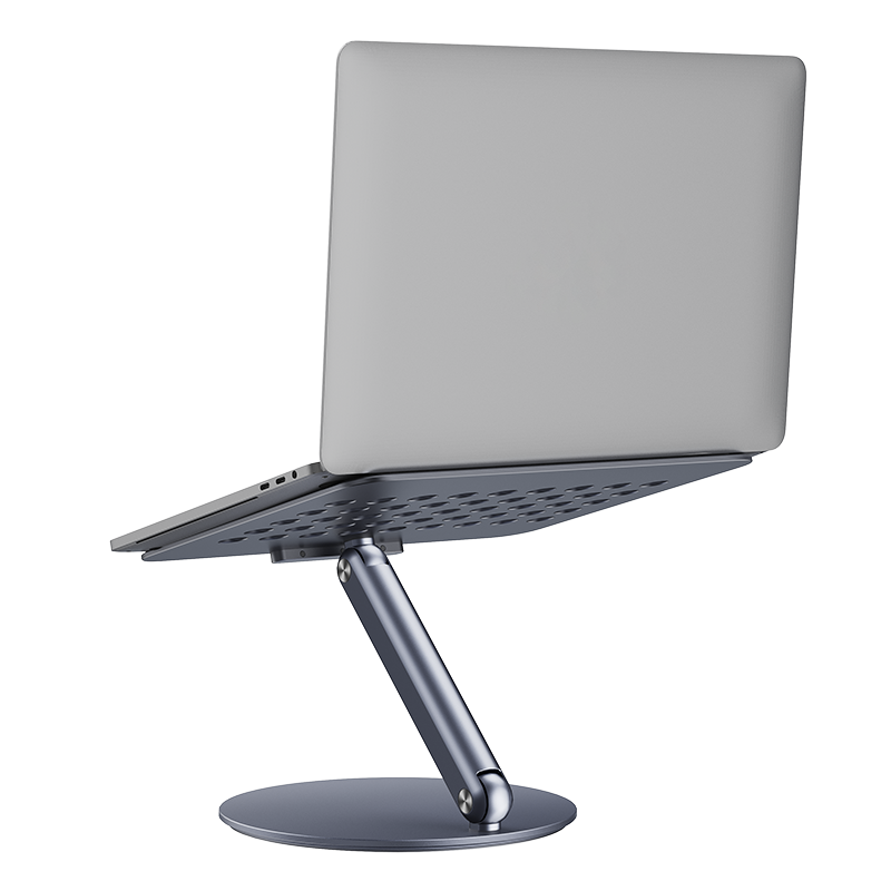 Adjustable Aluminum Laptop Stand - Ergonomic Desk Riser for MacBook and Laptops