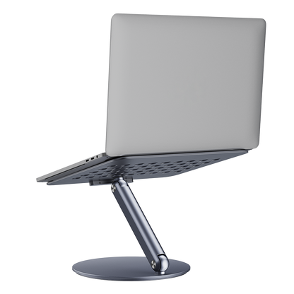 Adjustable Aluminum Laptop Stand - Ergonomic Desk Riser for MacBook and Laptops