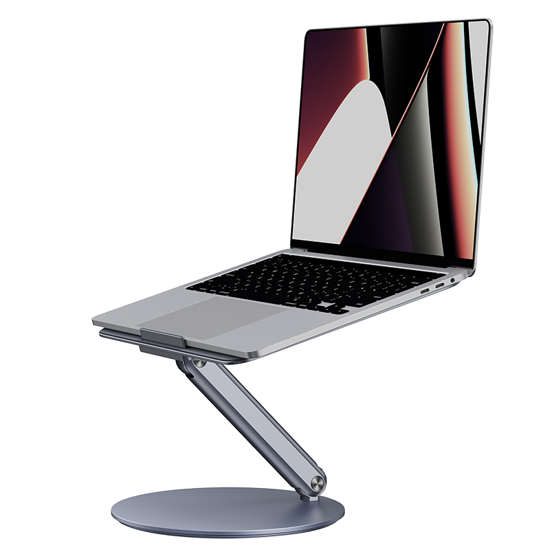 Adjustable Aluminum Laptop Stand - Ergonomic Desk Riser for MacBook and Laptops
