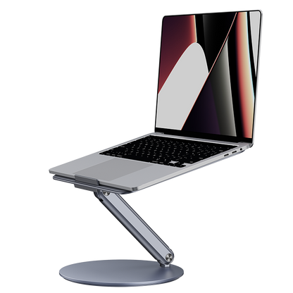 Adjustable Aluminum Laptop Stand - Ergonomic Desk Riser for MacBook and Laptops