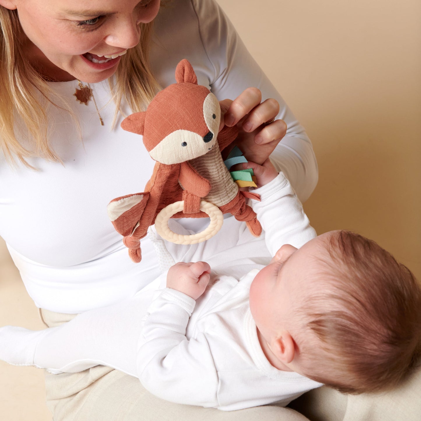 Bitzy Crinkle™ Sensory Crinkle Toy with Gentle Teether for Soothing Play
