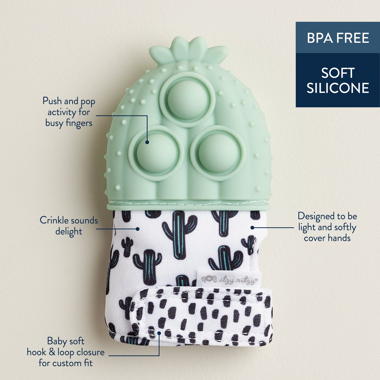Itzy Mitt Pop™ Strategy for Teething and Sensory Stimulation