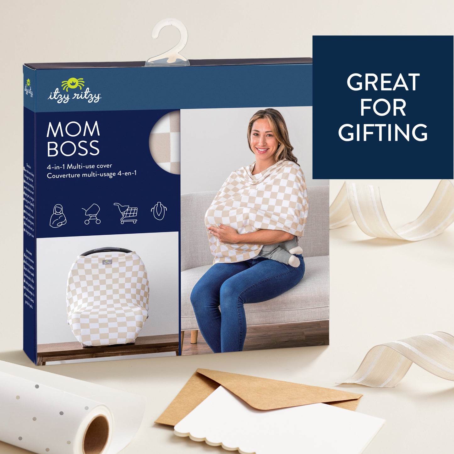 Mom Boss® 4-in-1 multifunctional nursing cover and elegant scarf