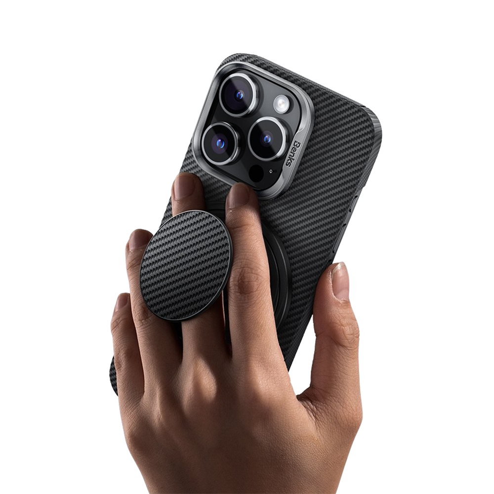 Magnetic Metal Phone Ring Grip and Stand - Adjustable Finger Holder for Secure Grip