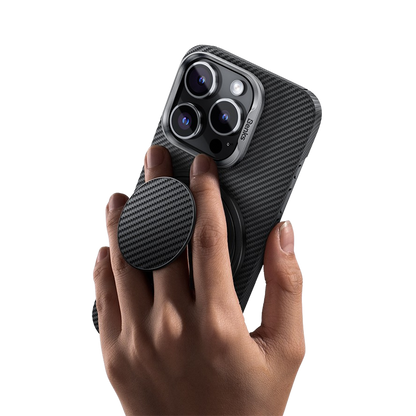 Magnetic Metal Phone Ring Grip and Stand - Adjustable Finger Holder for Secure Grip