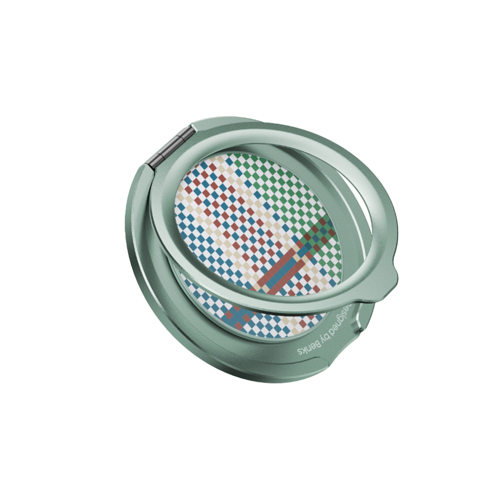 Magnetic Metal Phone Ring Grip and Stand - Adjustable Finger Holder for Secure Grip