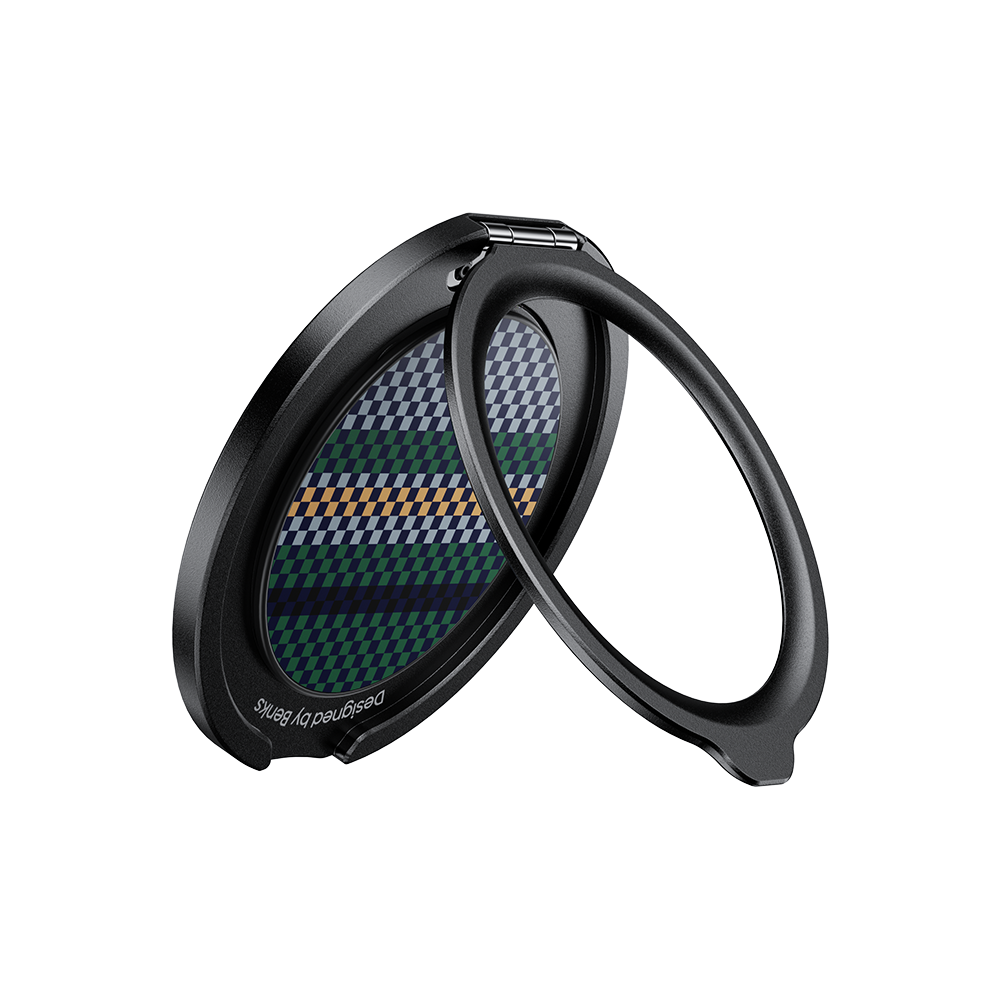 Magnetic Metal Phone Ring Grip and Stand - Adjustable Finger Holder for Secure Grip