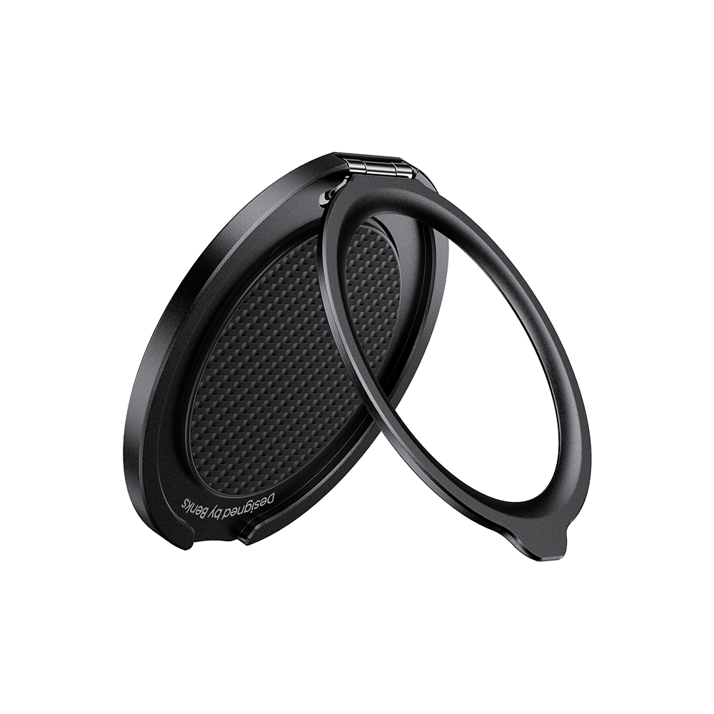 Magnetic Metal Phone Ring Grip and Stand - Adjustable Finger Holder for Secure Grip