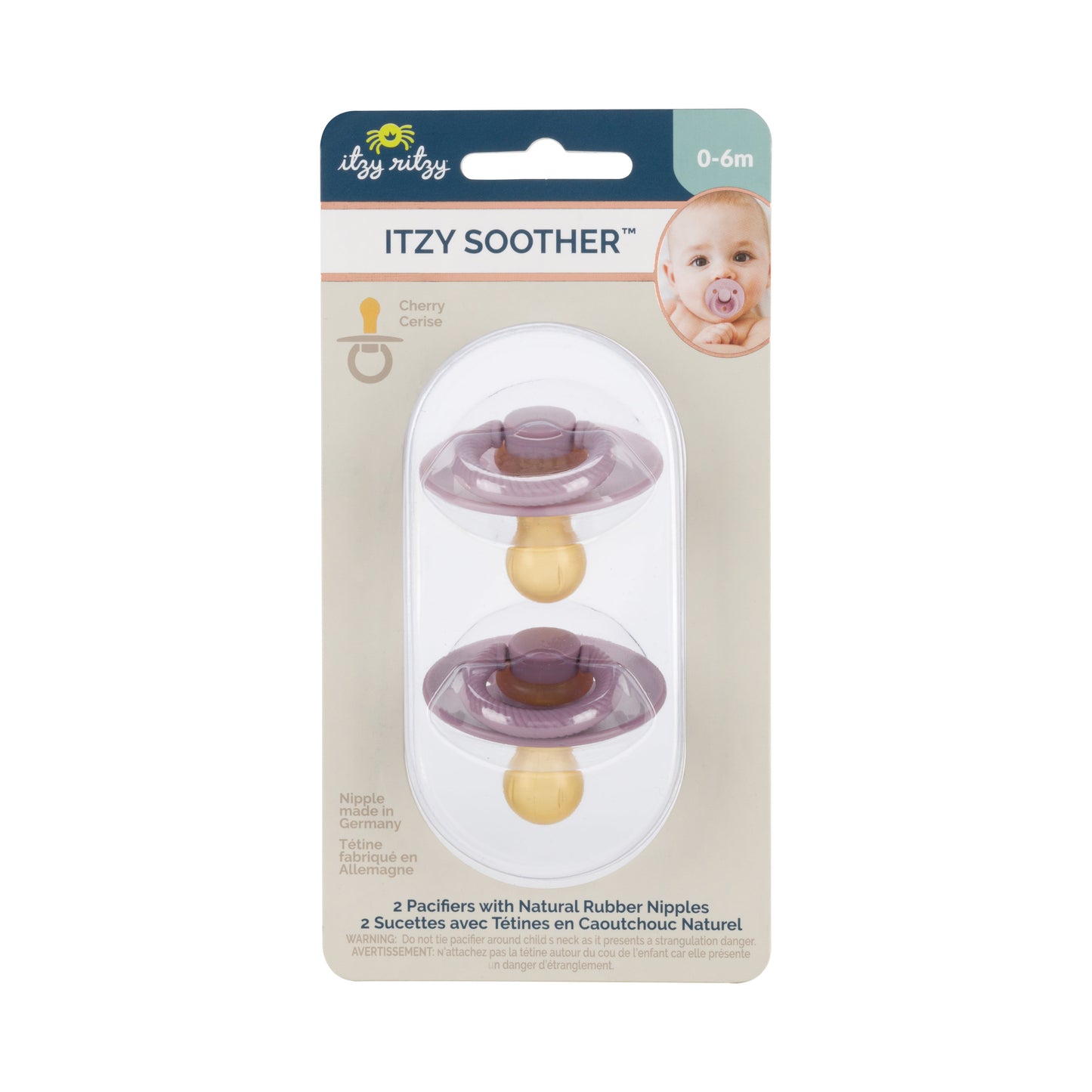 Itzy Soother™ Natural Cotton Gel for Baby - Pacifier 0-6 Months