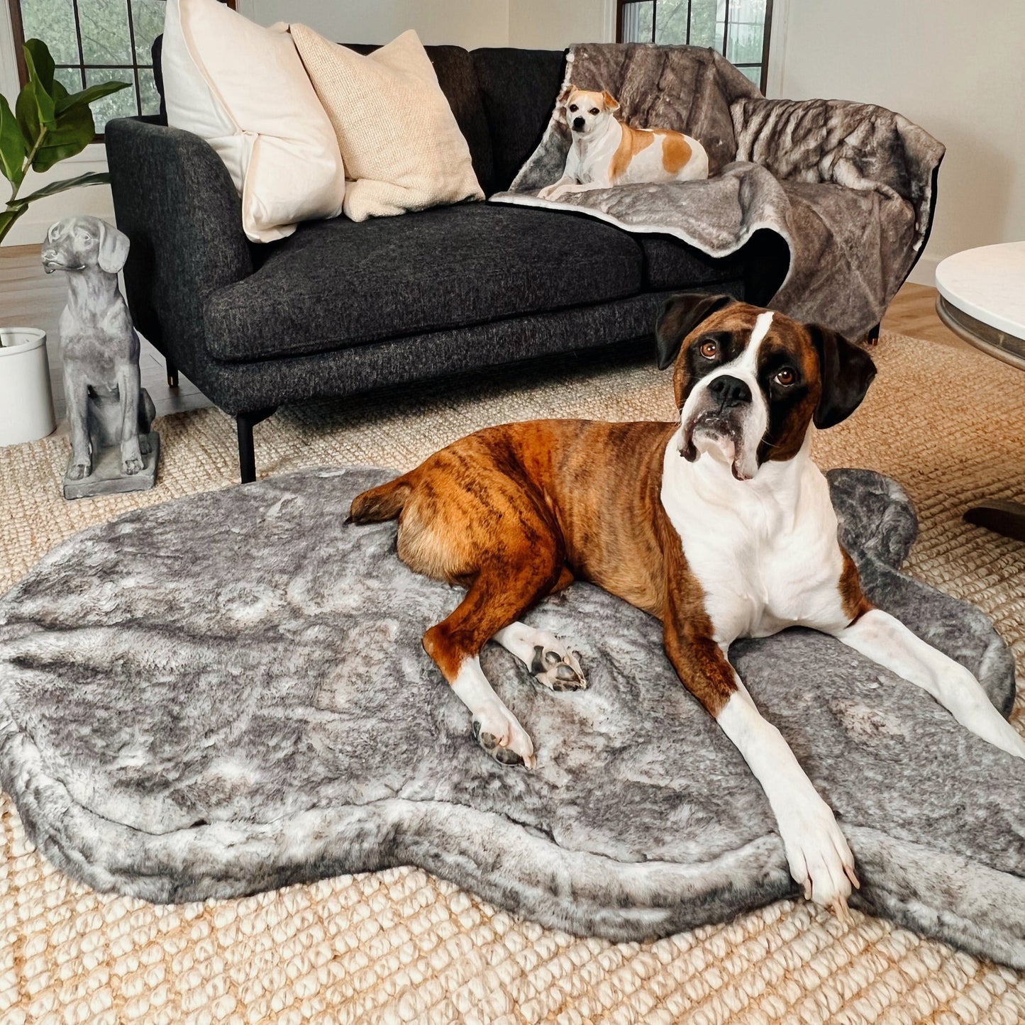 PupRug® Luxe Faux Fur Orthopädisches Hundeorbett – Ultra Weich & Chinchilla-Texture