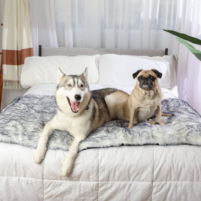 PupProtector™ Luxe Extra-Soft Waterproof Bed Runner with Arctic Fox Design