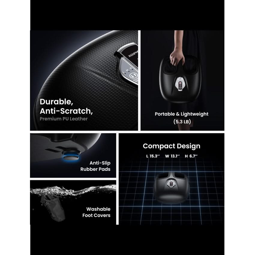 Massaggiatore per piedi Shiatsu compatto completa il relax a portata di mano