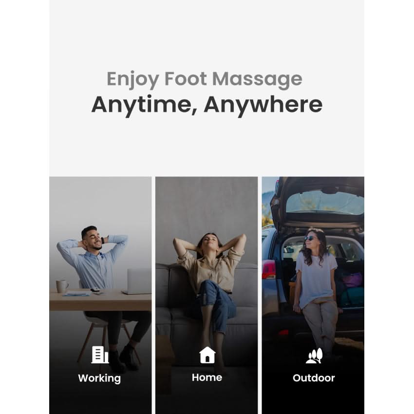 Massaggiatore per piedi Shiatsu compatto completa il relax a portata di mano