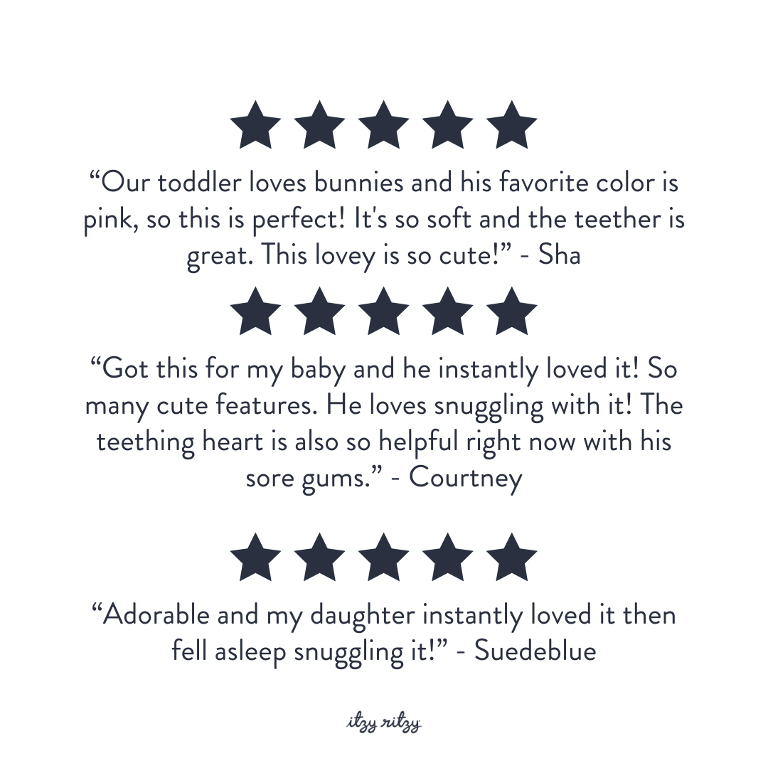 Itzy Lovey™ Plush Toy and Teething Toy for Babies