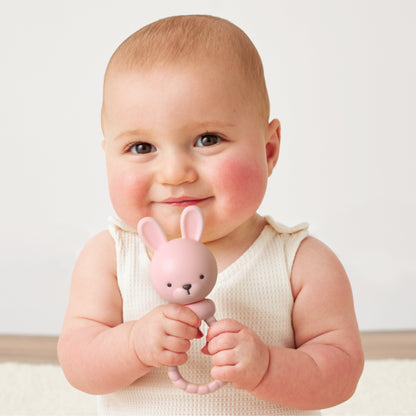 Sweetie Rattle™ Silicone Baby Teething Ring and Rattle