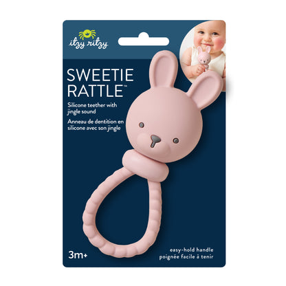 Sweetie Rattle™ Silicone Baby Teething Ring and Rattle