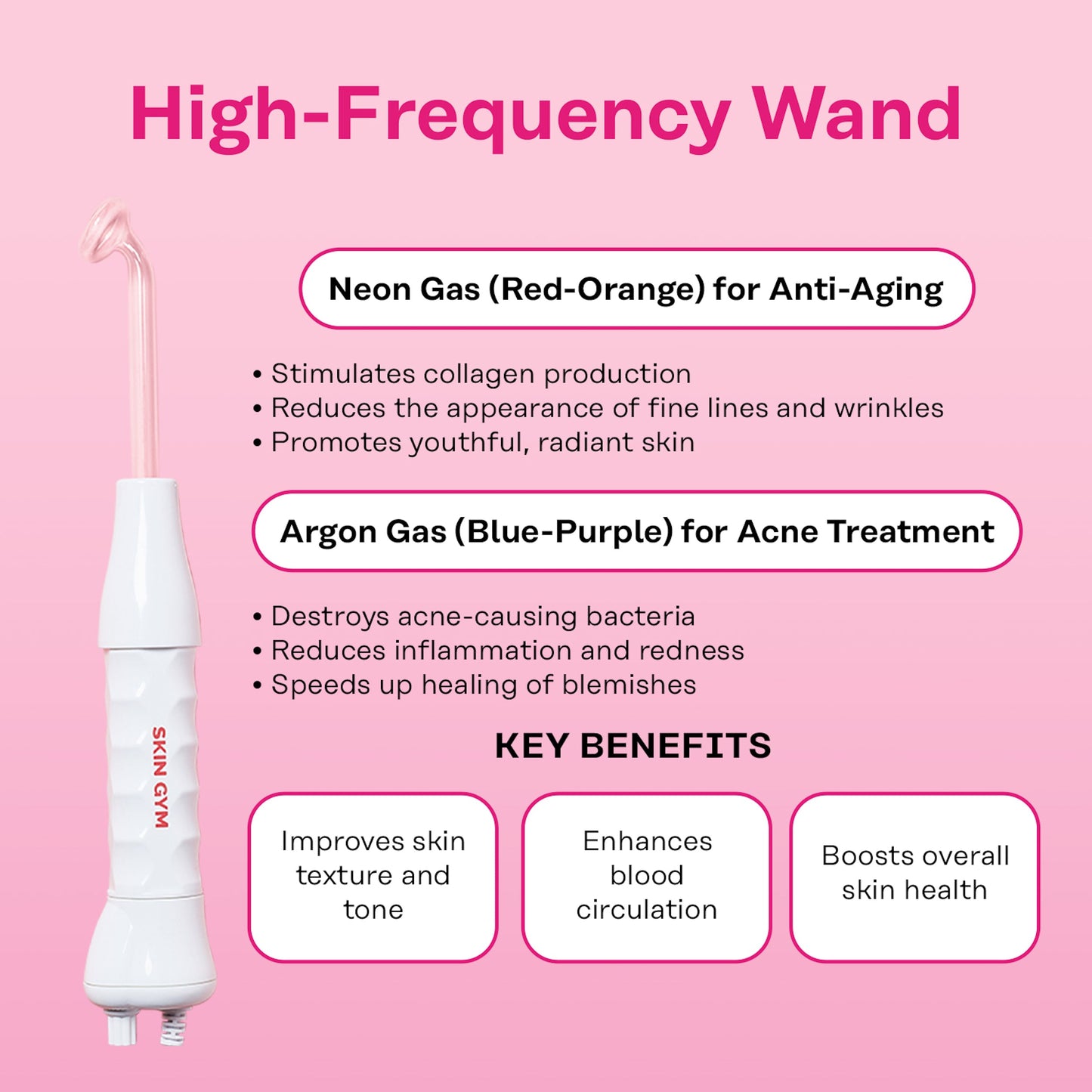 Fouet à Haute Fréquence pour Soins de Beauté et Relaxation