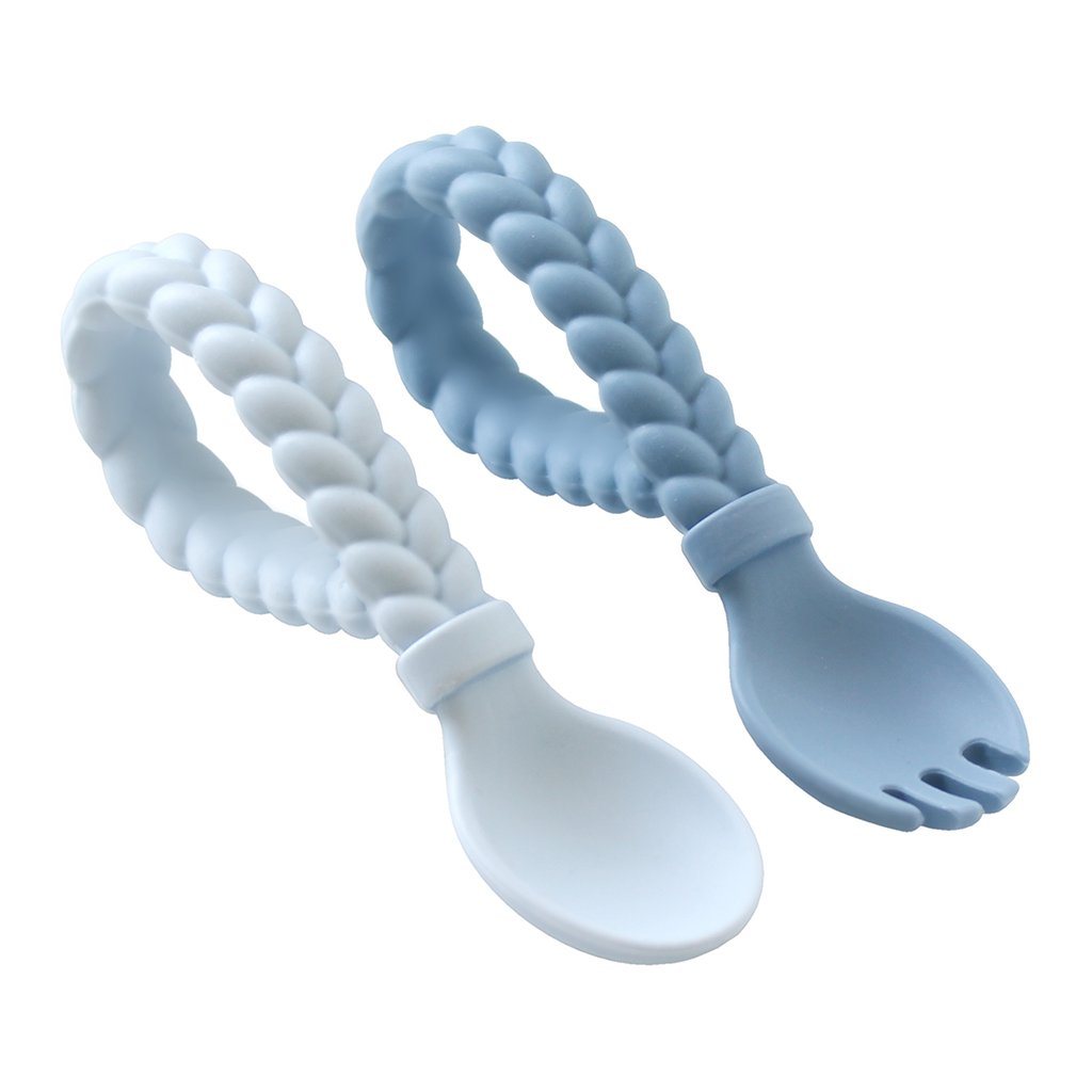 Sweetie Spoons™ - Set of Baby Silicone Fork and Spoon
