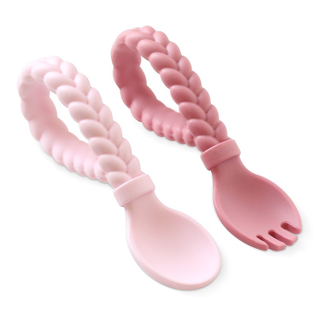Sweetie Spoons™ - Set of Baby Silicone Fork and Spoon