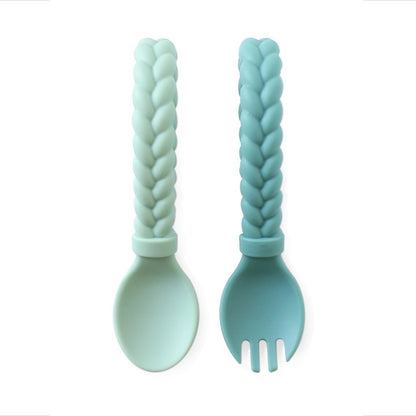 Sweetie Spoons™ - Set of Baby Silicone Fork and Spoon