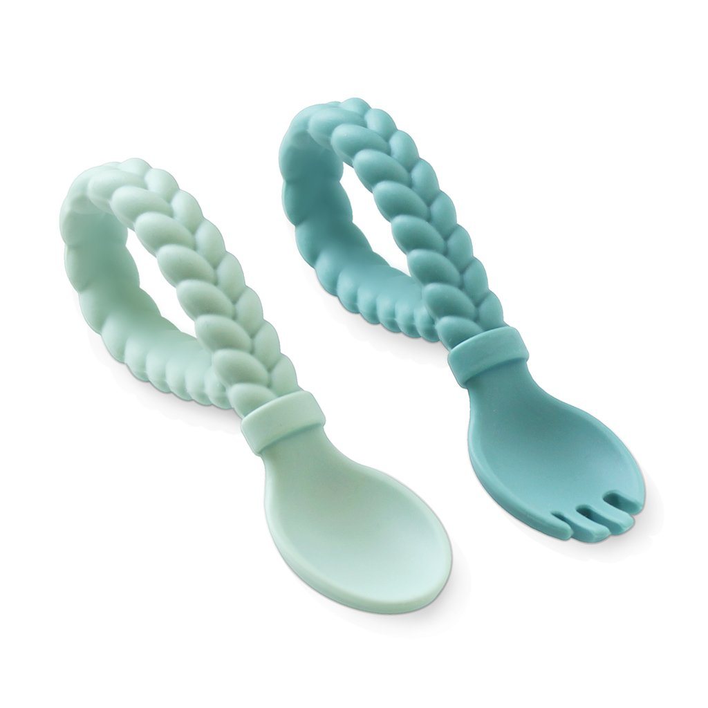 Sweetie Spoons™ - Set of Baby Silicone Fork and Spoon