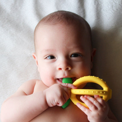 Bitzy Biter™ Ergonomic Teething Toy and Training Toothbrush