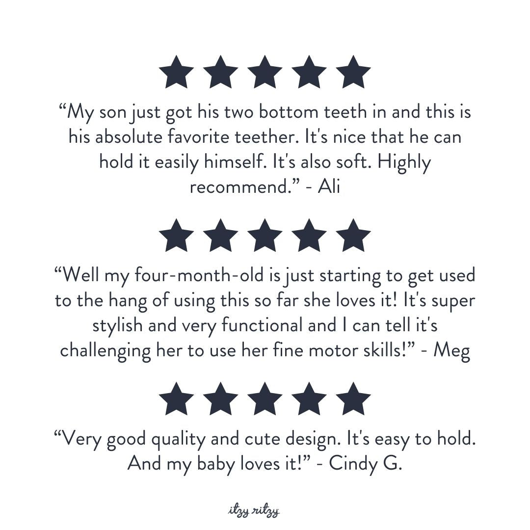 Bitzy Biter™ Ergonomic Teething Toy and Training Toothbrush