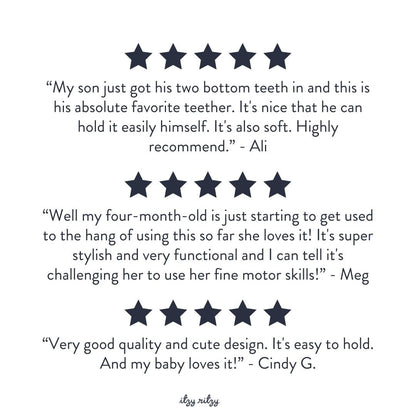 Bitzy Biter™ Ergonomic Teething Toy and Training Toothbrush