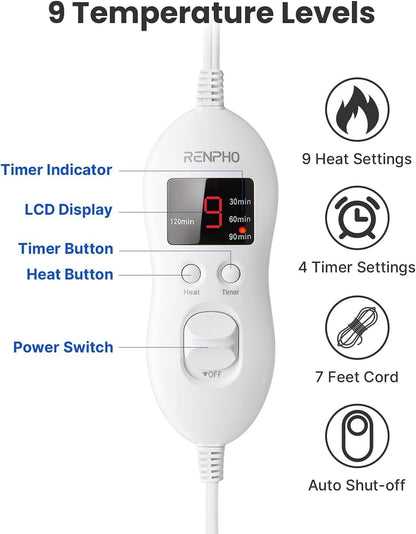 Antidérapant Coussin Chauffant pour Cœur et Épaules 19" - Soulagez la Douleur et Détendez-vous
