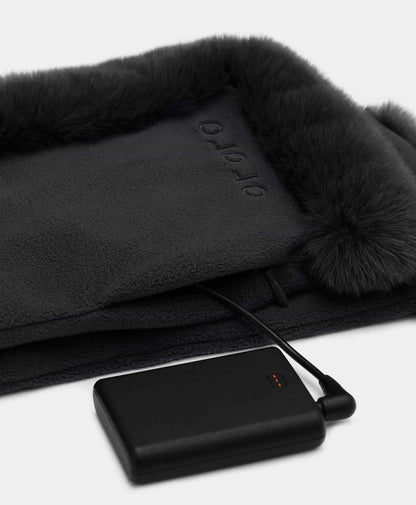 Queen Cove Unisex Heated Faux Fur Fleece Scarf