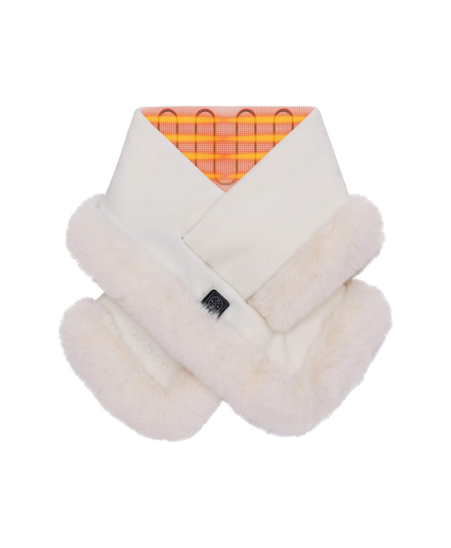 Queen Cove Unisex Heated Faux Fur Fleece Scarf