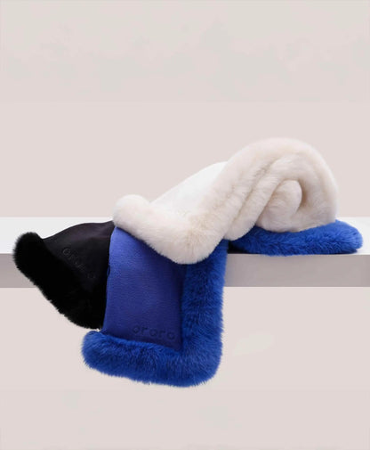 Queen Cove Unisex Heated Faux Fur Fleece Scarf