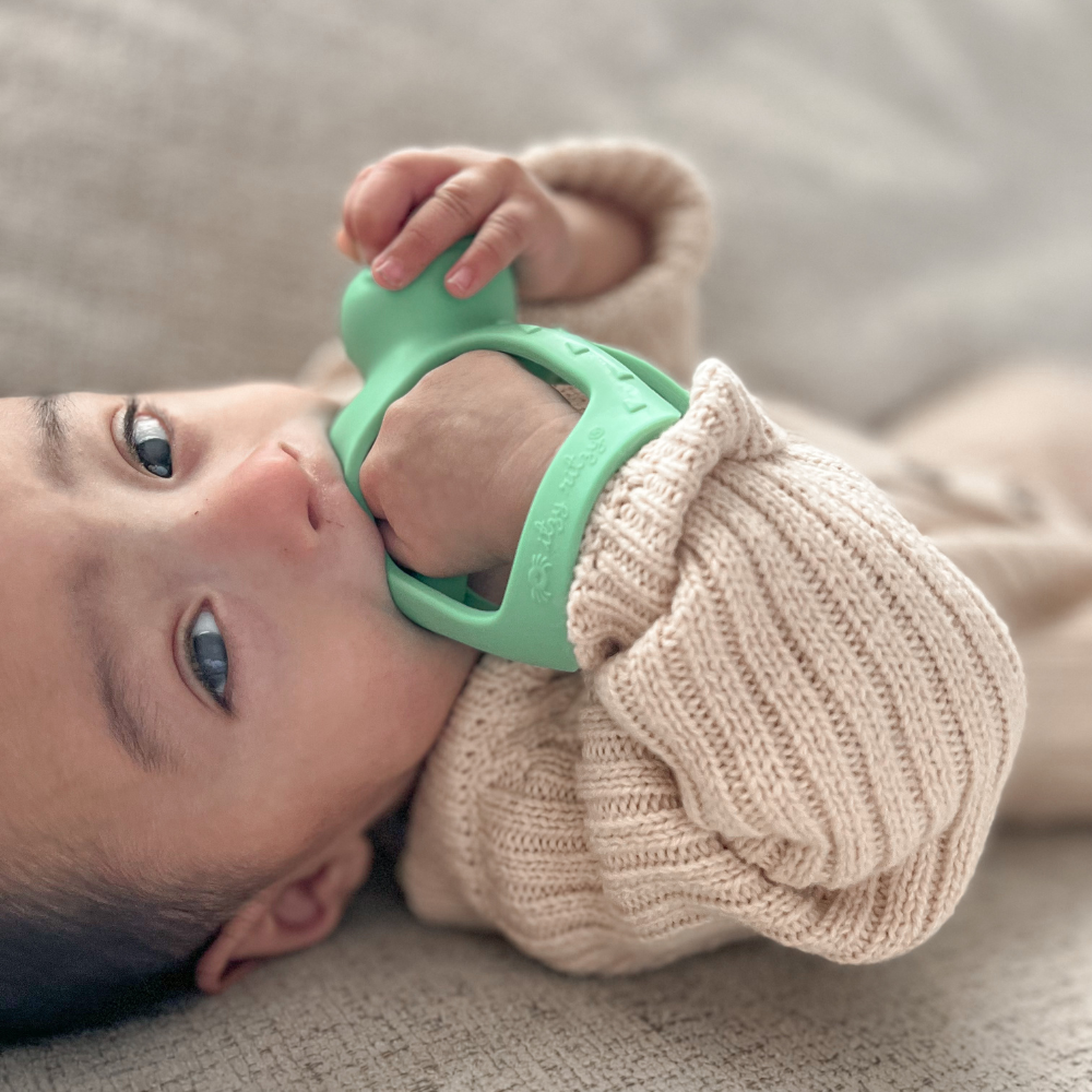 Bitzy Grip™ Hand-Activated Teether for Soothing and Gentle Relief