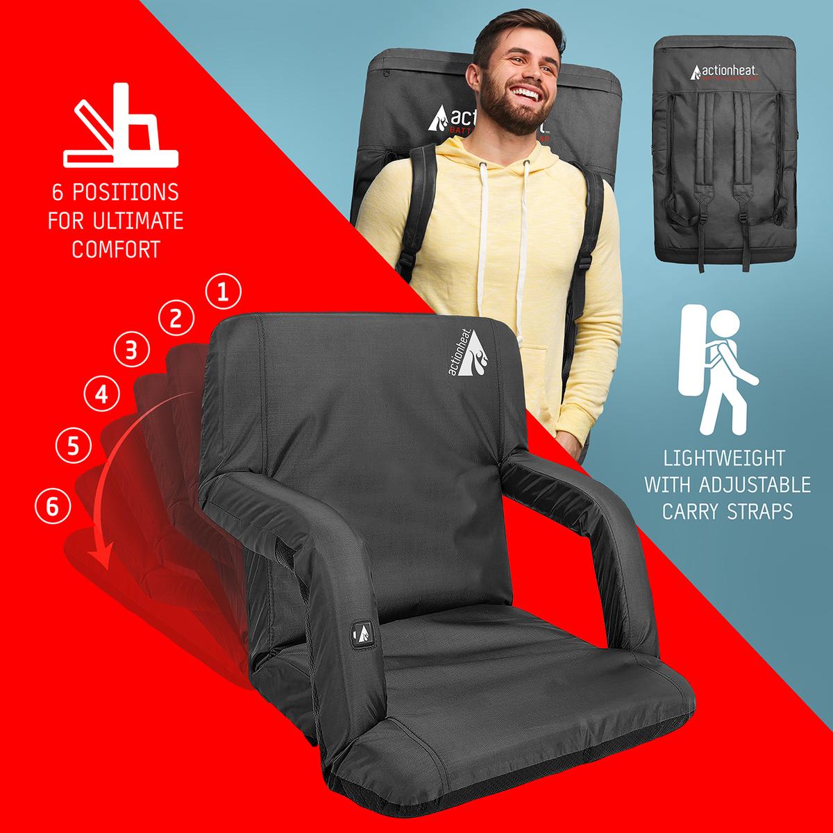 ActionHeat 5V Heated Folding Bleacher Seat - Full Set