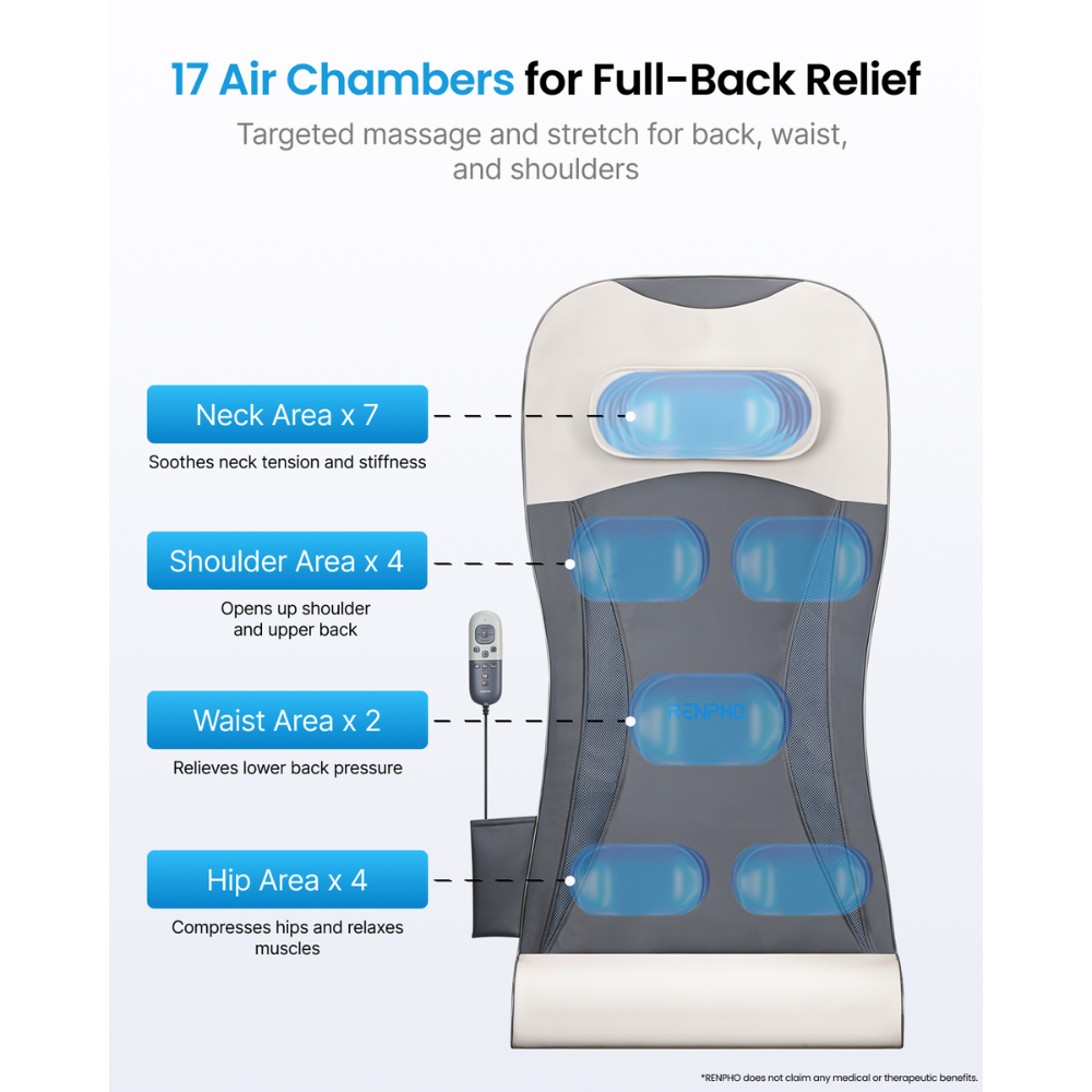Aeria Lumbar, Neck & Back Massager for Ultimate Relaxation