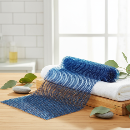 African Long Net Exfoliating Shower Scrubber single color