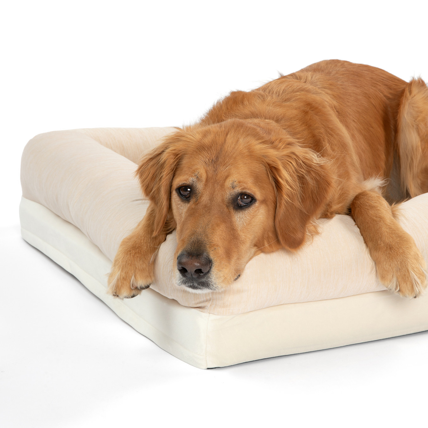 PupChill™ Arctic Sand Cooling Dog Bed with 4 Bolsters for Ultimate Comfort