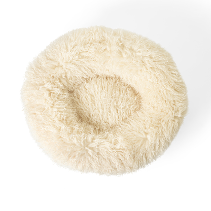 PupPouf™ Luxe Donut Dog Bed en Peluche de Felpa Color Ciervo para Máximo Confort