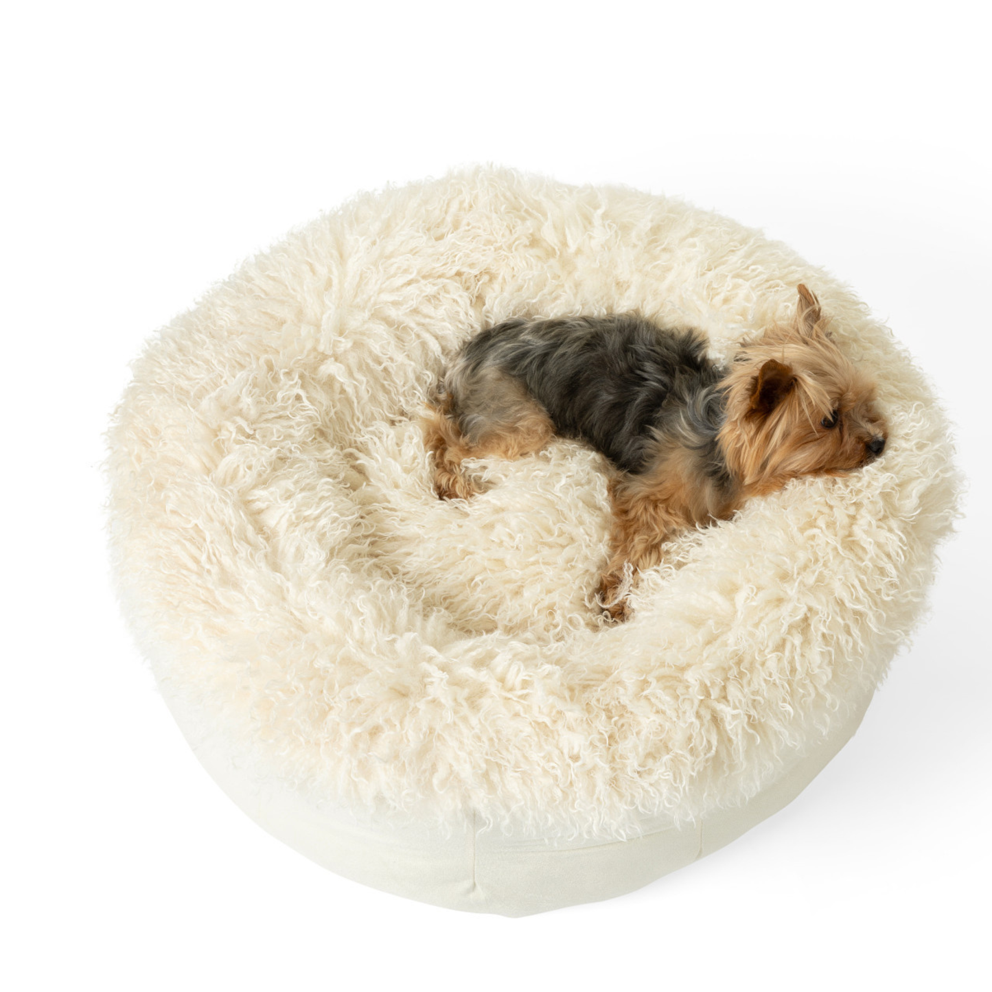 PupPouf™ Luxe Donut Dog Bed en Peluche de Felpa Color Ciervo para Máximo Confort